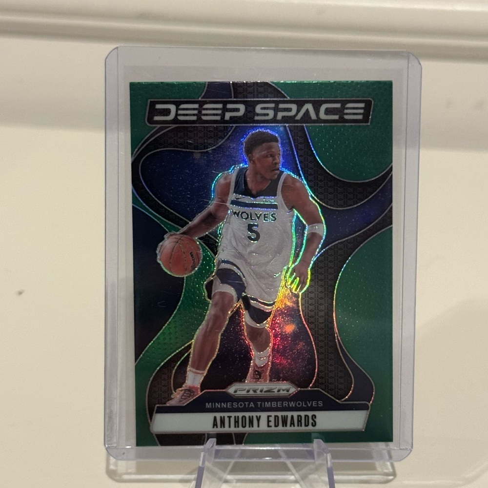 🏀 2024 Anthony Edwards Prizm Deep Space Green Prizm Minnesota Timberwolves SSP 🔥